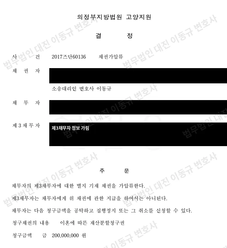 판결문·결정문 1쪽 (개인정보 가림)